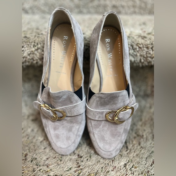 Like new RON WHITE Kianna Weatherproof Cream White Dune color Loafer Women sz 7 - Picture 11 of 14